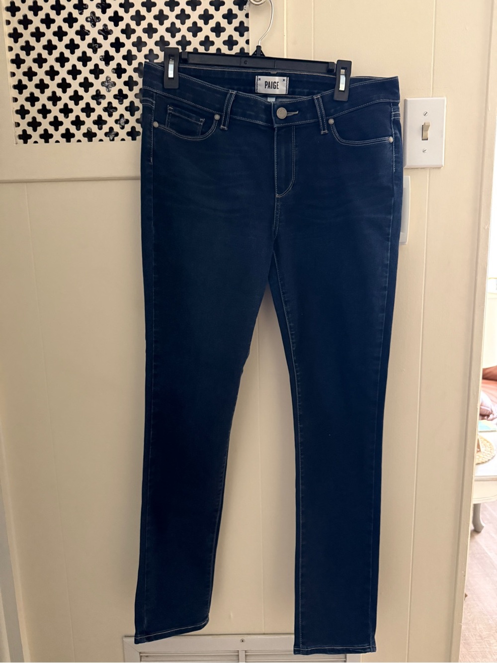 Paige Women's Dark Blue Skinny Skyline Jeans